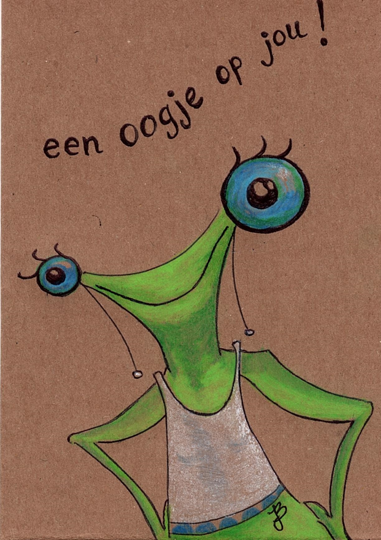 Persoonlijke kaartjes: illustratie-detail