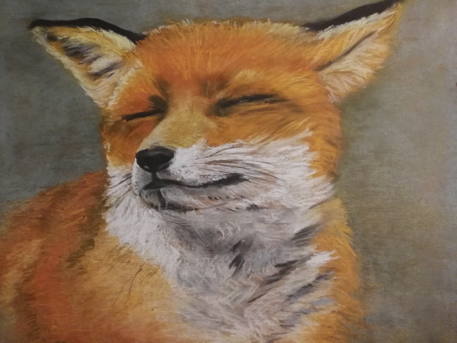 Schilderij van een vos