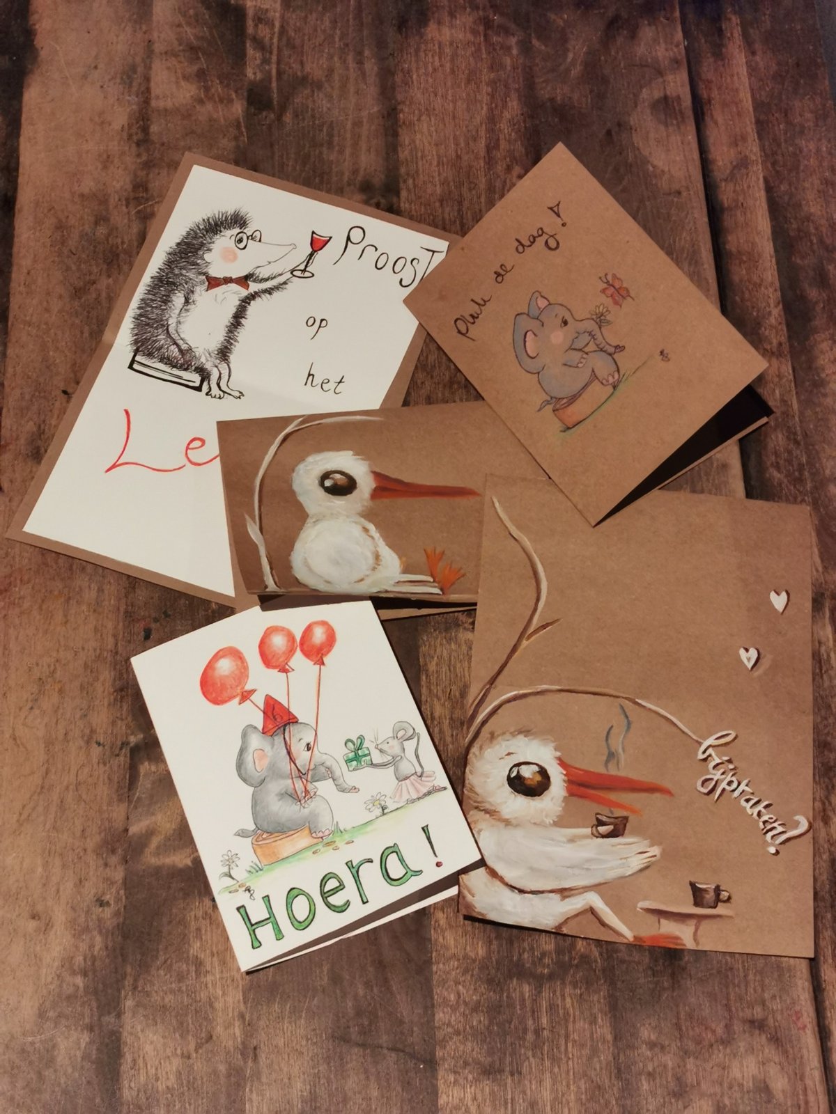 Persoonlijke kaartjes: illustratie-detail